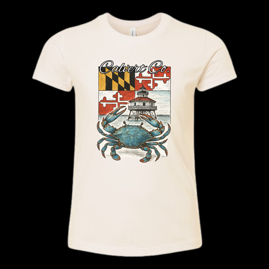 Calvert Co. Blue Crab & Lighthouse Tee