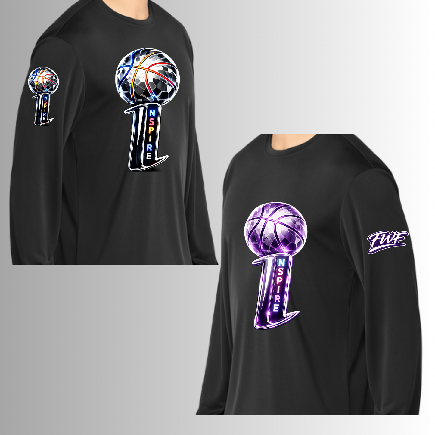 Inspire Basketball LS Black Shirt