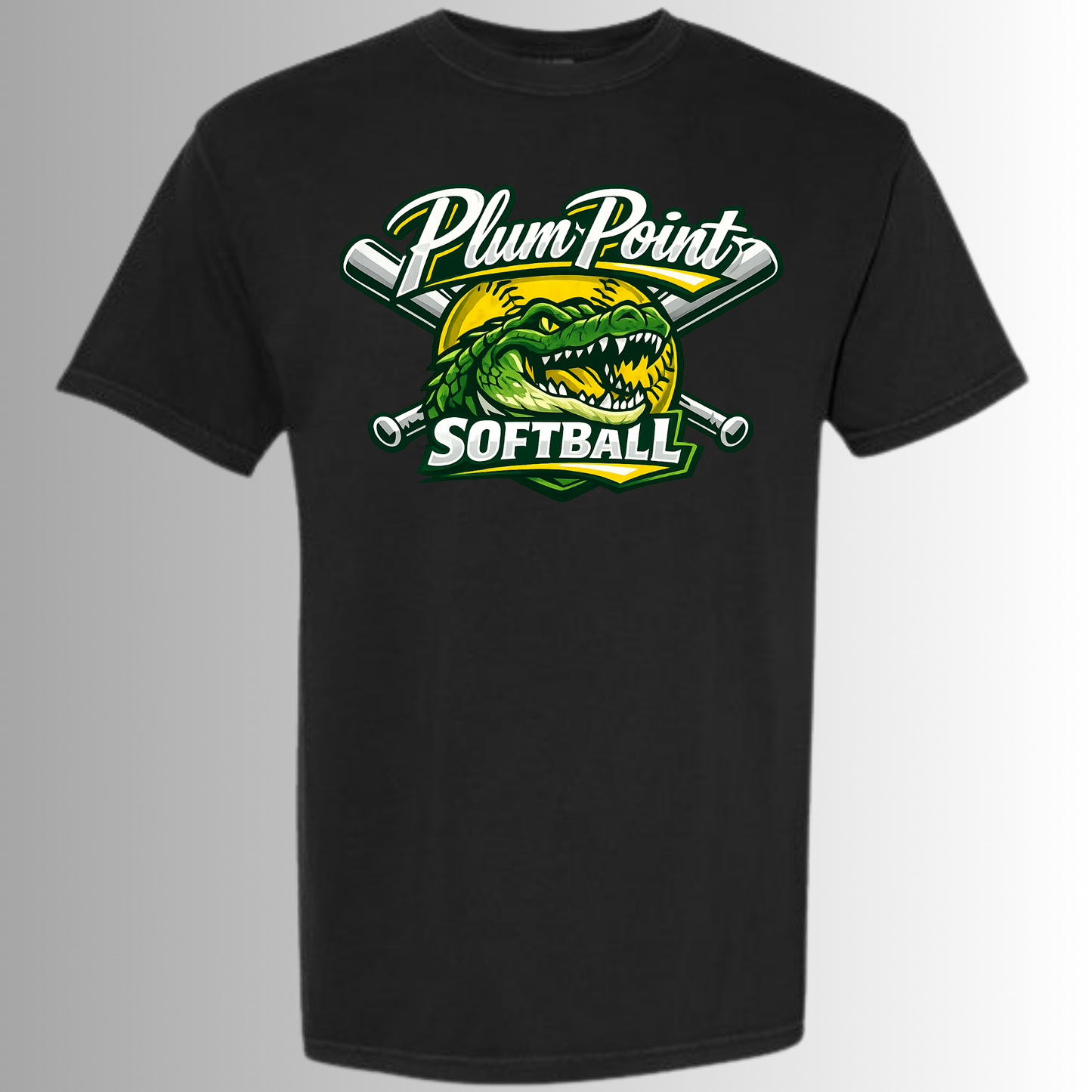 Black Plum Point Softball T-shirt