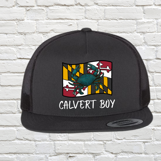Calvert Boy Black Trucker Hat