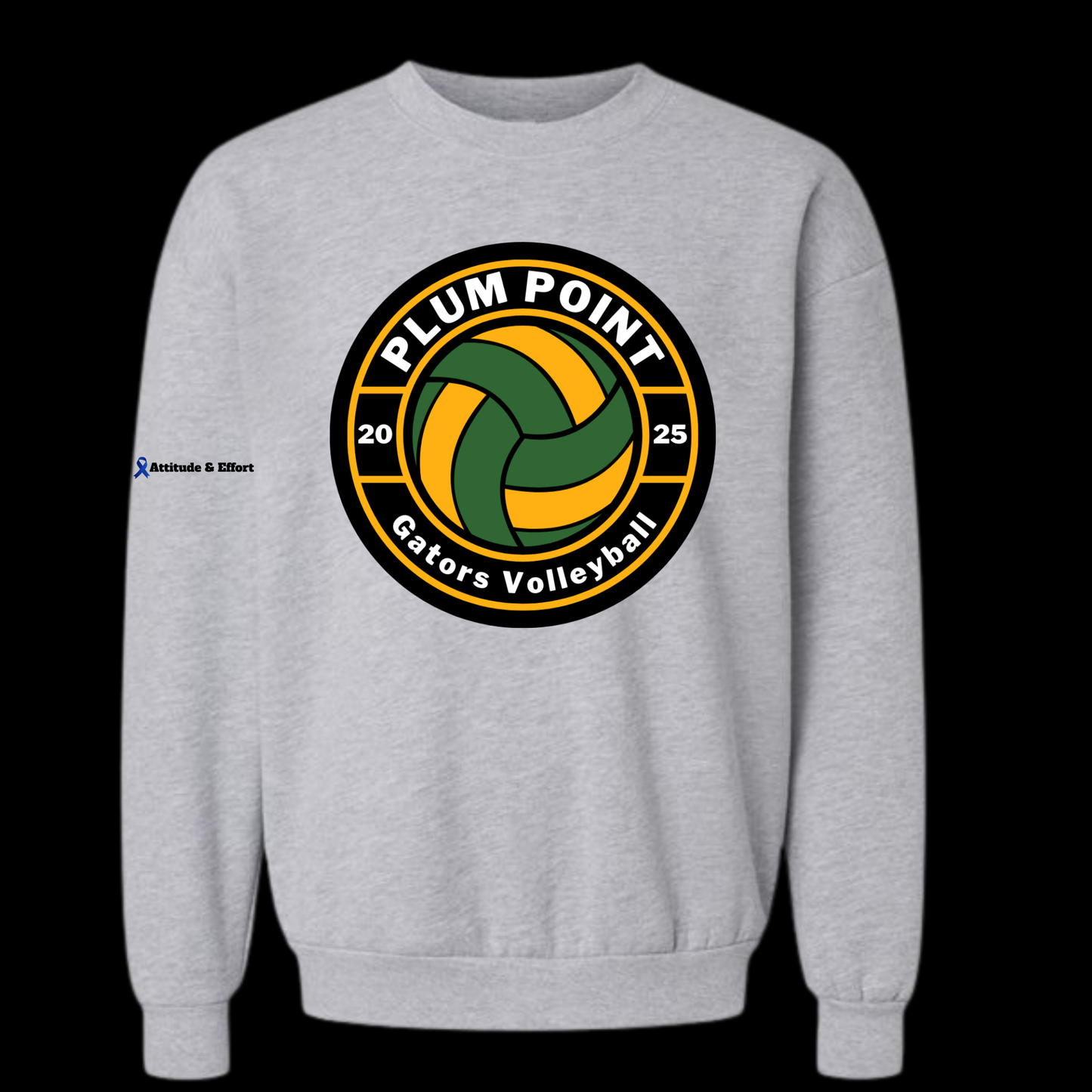 Gray Plum point Volleyball Sweatshirt