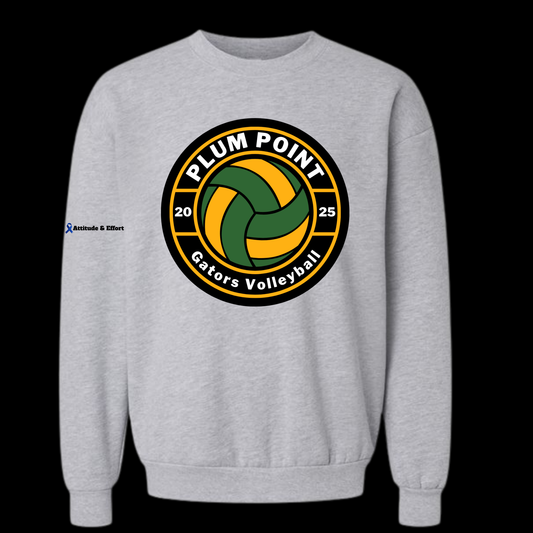 Gray Plum point Volleyball Sweatshirt