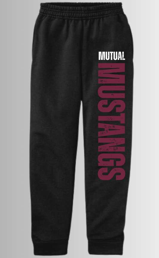 Mutual Mustangs Black Joggers