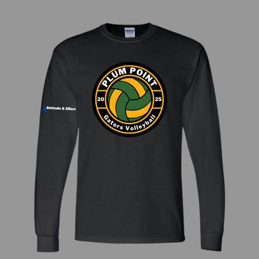 Black Plum point Volleyball Long Sleeve