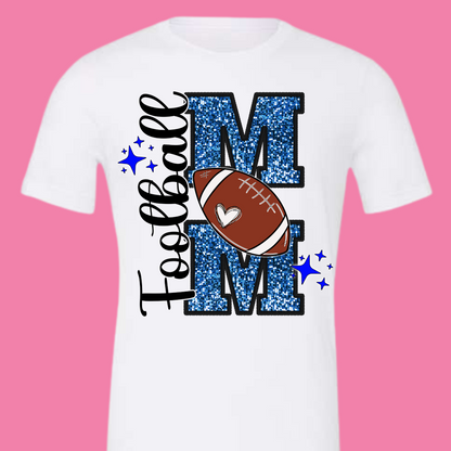Blue Football Mom Tee