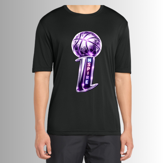 Purple Inspire Basketball Black Short Sleeve Shirt