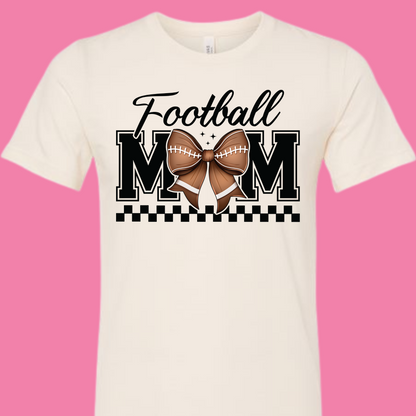 Football Mom Bow Fall Season
